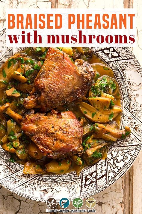 Baked Pheasant Recipes, Raising Pheasants, How To Cook Pheasant, Bird Recipes, Pheasant Recipes, Quail Recipes, Turkey Thighs, Marsala Recipe, Game Meat