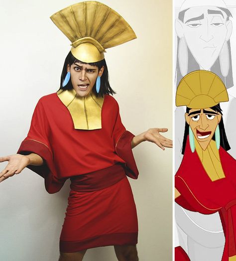 Cos player dresses as favorite Disney characters and his facial expressions are PERFECT! Emperor Kuzco Kuzco Disney, Animated Disney Characters, Cosplay Disney, Carnaval Costume, Character Drawings, Hallowen Costume, Emperors New Groove, Epic Cosplay, Future Children