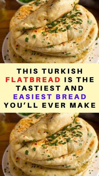 Garlic Bread Sticks, Turkish Flat Bread, Easy Garlic Bread, Turkish Flatbread, Garlic Bread Pizza, Make Garlic Bread, Flatbread Recipe, Bread Sticks, Braided Bread