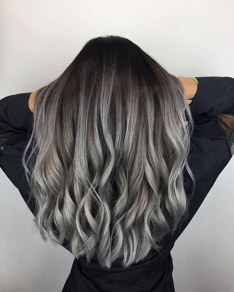 Keeping it cute with these charcoal-inspired locks. We love how @xcellenthairsquare has used slate undertones to achieve this ultimate smoky brown balayage. Lavender Grey Hair, Charcoal Hair, Grey Ombre Hair, Balayage Ideas, Gray Balayage, Hair Doctor, Brunette Balayage, Cool Blonde Hair, Gray Hair Highlights