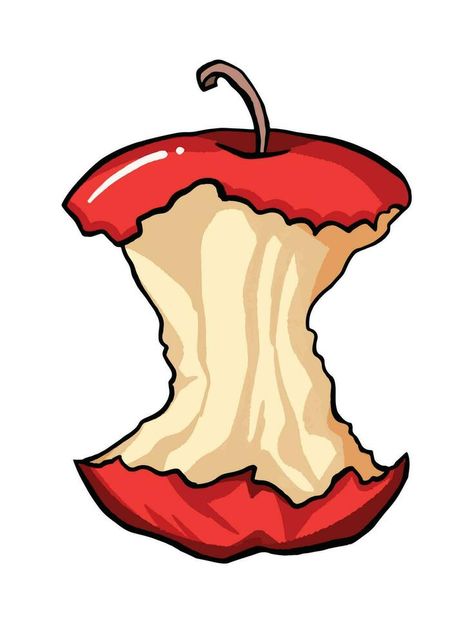 Food Waste Drawing, Bitten Apple Drawing, Bitten Apple, Apple Food, Hugot Quotes, Apple Bite, Flat Drawings, Background Simple, Story Board