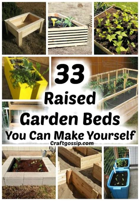 33 DIY Raised Garden Beds You Can Make Yourself – Home and Garden Community Garden Ideas, Starting Garden, Easy Raised Garden Bed, Raised Bed Gardening, Raised Bed Garden Design, Making Lemonade, Green Gardens, Vegetable Garden Raised Beds, Gardens Ideas