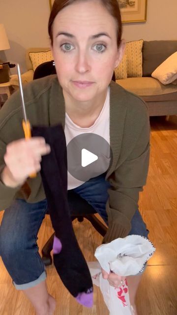 EquipMeOT with Lindsay DeLong on Instagram: "This is another great “free” or “ use what you have” option for compression sock management! I’ve been using this trick in a pinch for years and it’s never failed.   #occupationaltherapy #otstudent #cota #homehealth #pregnancy #caregiver #homehealthnurse #physicaltherapy #arthritis #chronicdisease #chronicillness #lymphedema" Knee Surgery Recovery, How To Make Socks, Home Health Nurse, Medical Words, Calf Stretches, Life Hackers, Survival Skills Life Hacks, Diy Socks, Diy Fashion Hacks