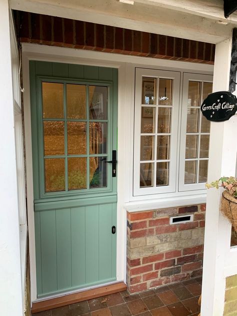 Cottage Stable, Small Cottage Kitchen, Stable Door, Side Window, Cottage Kitchen, Back Doors, Rustic Interiors, Floor Design, Door Design