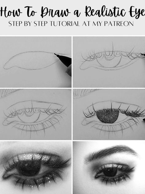 Draw An Eye, How To Draw Realistic, Realistic Eyes, Draw Realistic, Realistic Pencil Drawings, Realistic Eye, Learn How To Draw, Realistic Drawings, Eye Drawing