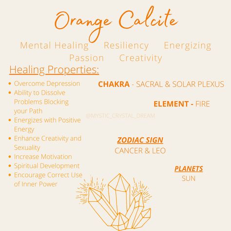 Orange Calcite Meaning, Calcite Meaning, Mental Healing, Crystal Guide, Crystals Healing Properties, Spiritual Crystals, Gemstone Meanings, Crystal Angels, Orange Calcite