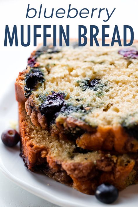 Blueberry Muffin Bread, Blueberry Bread Recipe, Crumb Coffee Cakes, Blueberry Bread, Cloud Bread, Muffin Bread, Fruit Bread, Blueberry Muffin, Fettuccine Alfredo