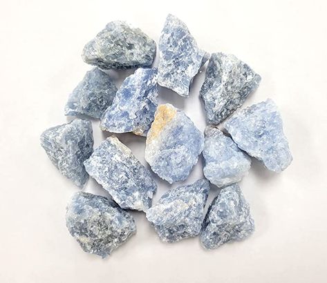 Amazon.com: MINERALUNIVERSE 1/2 LB Blue Calcite Rough Stones - Bulk Blue Calcite Crystal - Raw Natural Stones & Crystals - Fountain Rocks for Tumbling, Polishing, Wire Wrapping, Reiki, Chakra Crystal Healing : Home & Kitchen Blue Calcite Crystal, Punk Rock Princess, Rock Princess, Indoor Fountain, Chakra Healing Crystals, Reiki Chakra, Reiki Crystals, Reiki Healing Crystals, Blue Calcite