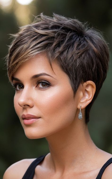 Pixie Haircut Inspiration 2024 - Best Review Choppy Pixie Cut Fine Hair, Short Pixie Haircuts For Fine Hair, Sassy Pixie Haircut, Shaggy Pixie Haircut, Short Pixie Cuts, Mom Hair, Longer Pixie Haircut, Long Pixie Hairstyles, Long Face Hairstyles