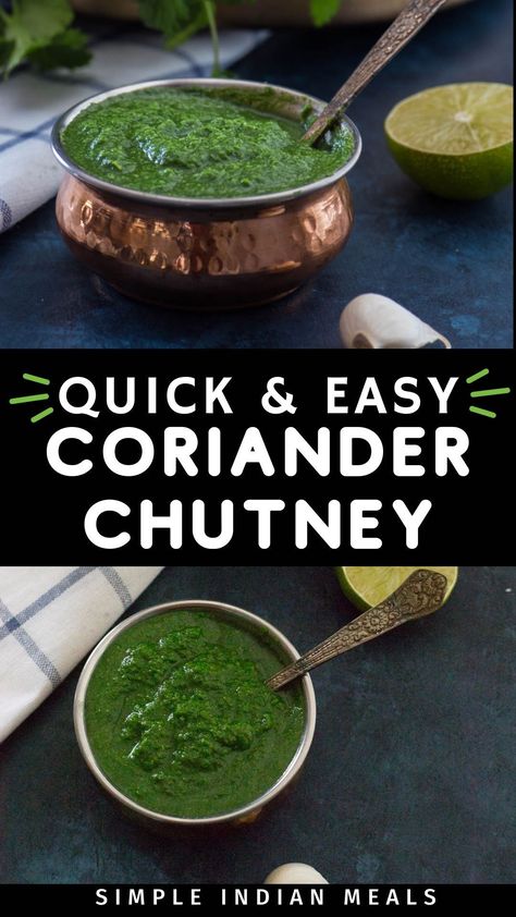 Discover the vibrant flavors of Authentic Indian Cilantro Chutney with our easy-to-follow recipe. In this post, you'll learn how to blend fresh cilantro with traditional spices to create a versatile chutney that's perfect for enhancing Indian street food. Whether you're drizzling it over chaat or spreading it on sandwiches, this chutney is a must-have for any Indian cuisine enthusiast. Serve it and see the difference! Recipes Using Major Greys Chutney, Cilantro Chutney Recipes, Indian Green Chutney, Cilantro Chutney Indian, Easy Chutney Recipes Indian, Coriander Chutney Recipes, Authentic Indian Food Recipes, Chutney Recipes Indian, Mumbai Sandwich