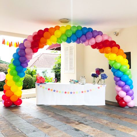 Rainbow High Balloons, Pride Balloon Arch, Wizard Of Oz Balloon Arch, Rainbow Balloon Ring Arch, Rainbow Balloon Column, Pride Rainbow Balloon Arch, Rainbow Balloon Arch, Balloon Arch Decorations, Christmas Decorations Garland