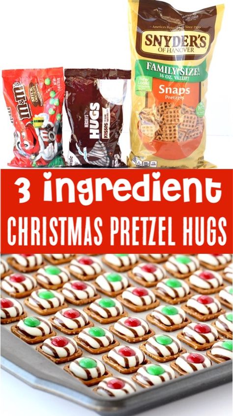 Easy Christmas Pretzel Hugs! {Just 3 Ingredients} - The Frugal Girls Christmas Pretzel Hugs, Christmas Cookies Recipes Easy, Pretzel Hugs, Christmas Pretzel, Cookies Recipes Easy, Christmas Cookies Recipes, Christmas Pretzels, Easy Christmas Cookie Recipes, Easy Christmas Treats