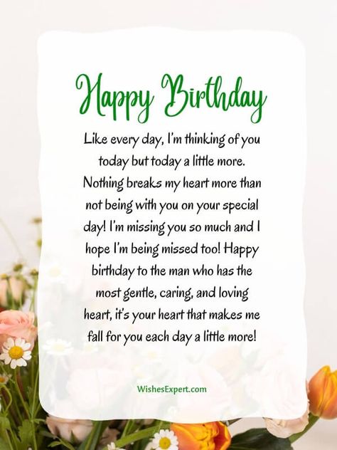 Distance can't dim the love you share! Explore heartfelt long-distance birthday wishes for your boyfriend to make his day unforgettable, no matter how far apart you are. Long Distance Happy Birthday For Him, How To Wish Birthday To Boyfriend In Long Distance, Long Distance Friendship Birthday Wishes, Happy Birthday Wishes For Ex Boyfriend, Long Birthday Wishes For Boyfriend, How To Wish Birthday To Boyfriend, Birthday Wishes For Long Distance Boyfriend, Happy Birthday My Life Partner, Bday Message For Boyfriend