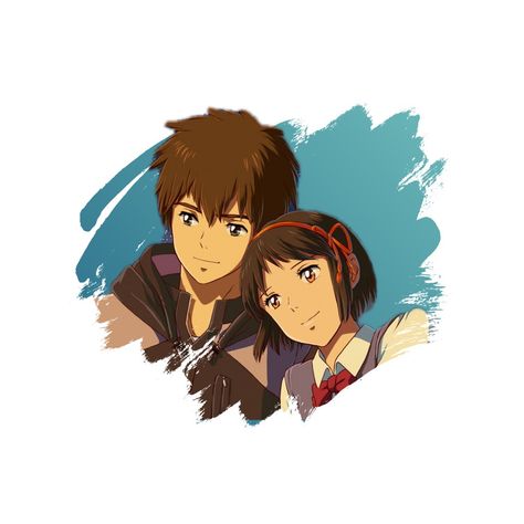 Studio Glibly, Mitsuha And Taki, Makoto Shinkai Movies, Photoshop Wallpapers, Your Name Wallpaper, Name Train, Loop Gif, Makoto Shinkai, Emoji Movie