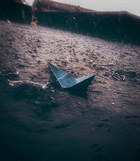 Paper Boat Lightning Art, Paper Boat, Rainy Days, Disney Wallpaper, Water, Photography, Art