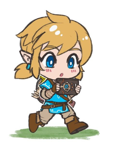 Chibi Link Zelda, Zelda Chibi, Link Chibi, Link Drawing, Link Cute, Link Breath Of The Wild, Cute Link, Zelda Tattoo, Kid Icarus