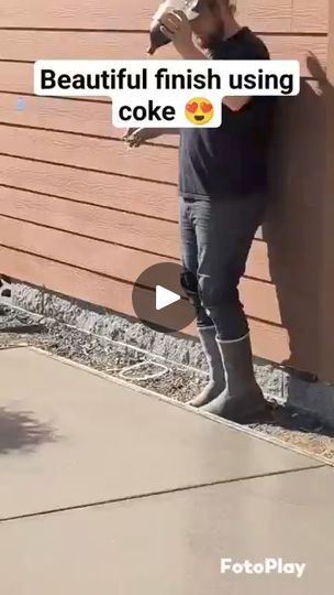 799K views · 5.4K reactions | 245.Best way to finish concrete #cocacola #concrete #tips #concretefinish #excavation #satisfying#cocacola #concrete #concretefinish #Etching #beautiful #acid #satisfying #diy #diy #concrete #semen #cement #diyconcrete #containerhouse #constructionwork #easymoney #construction #business #advice #smallbusiness #satire #diy #handyman #sand finish #excavation #cement #driveway # #construction #tinyhouse #trucker #country #containerhouses #tinyhome #tinyhouse #roofing #containerhome. | Theresa C. Longoria | Lofi Fruits Music · Gangsta's Paradise Cement Driveway, Polished Cement, Cement Work, Printed Concrete, Concrete Formwork, Artificial Rocks, Gangsta's Paradise, Diy Handyman, Concrete Finishes