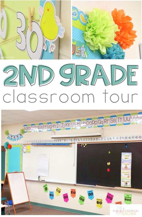 2nd Grade Classroom Tour! 2nd Grade Class, Classroom Organization Elementary, Classroom Tour, Teaching Second Grade, Classroom Layout, Back To School Bulletin Boards, 2nd Grade Teacher, Second Grade Teacher, Homeschool Classroom