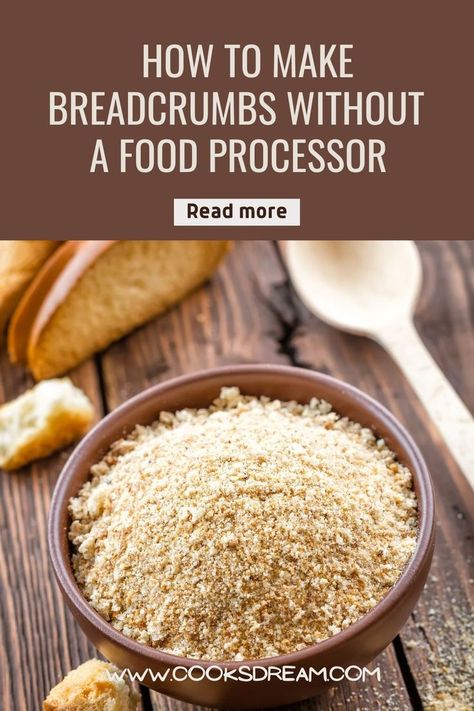 How To Make Breadcrumbs Without A Food Processor | Cooks Dream Country Fried Steak Recipe, Donut Bread Pudding, How To Make Breadcrumbs, Homemade Bread Crumbs, Bread Crumbs Recipe, Pasta Alla Carbonara, Fresh Bread Crumbs, Country Fried Steak, Dry Bread