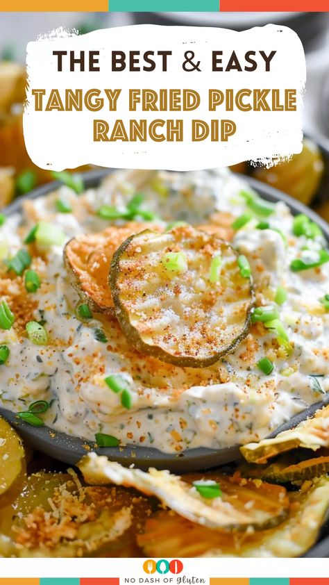 Tangy Fried Pickle Ranch Dip Recipes Using Dill Pickle Relish, Ranch Pickle Dip, Pickle Ranch Dip, Ranch Dips, Fried Pickle Dip, Pickle Ranch, Dill Pickle Dip Recipe, Best Spaghetti Recipe, Dill Pickle Dip