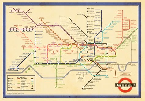 Harry Beck's Original London Underground Map... But With 2020's Tube Network | Londonist Map Graphic Design, London Scrapbook, London Collage, London Underground Tube Map, Plot Map, London Tube Map, London Underground Map, Tube Map, Maps Aesthetic