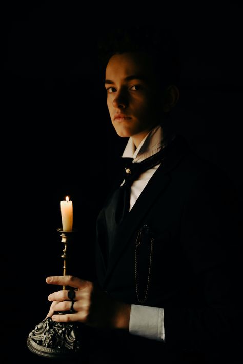 By phgaltri on Pexels Portrait With Candle, Person Holding Candle Reference, Candle Reference, Storytelling Aesthetic, Candle Pictures, Victorian Candles, Holding Candle, Art Notes, Studio Images