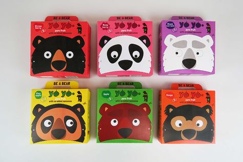 Melissa Carne - Freelance graphic designer and photographer, Cornwall, UK - Be a Bear: Bear Yoyo's Healthy Packaging, Award Illustration, Bear Packaging, Kids Package Design, Children Food, Kids Packaging, Biscuits Packaging, Biscuit Packaging, Kids Package