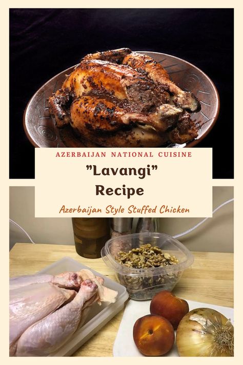 Lavangi Recipe -Delicious Azerbaijani style Stuffed Chicken Recipe Azerbaijan Food Recipes, Azerbaijan Recipes, Azerbaijani Recipes, Azerbaijani Food, Azerbaijan Food, Barbecue Salad, Stuffed Chicken Recipe, Stuffed Fish, Georgian Cuisine