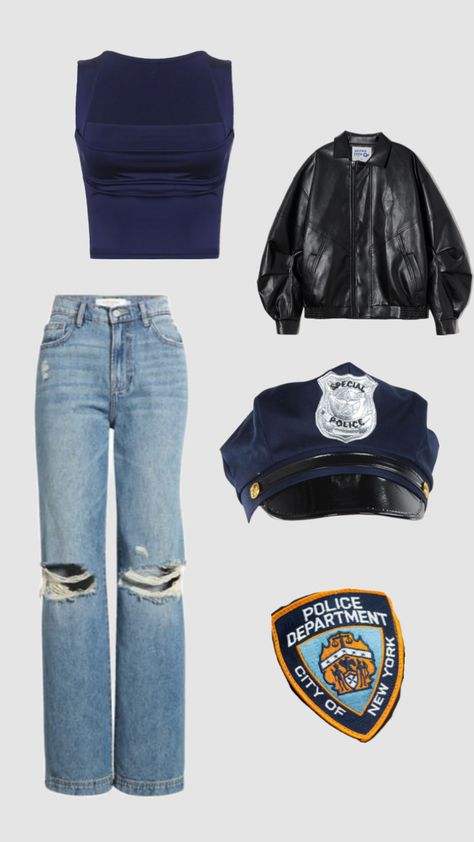 Police Halloween costume Police Halloween, Police Halloween Costumes, Cute Cowgirl Boots, Police Outfit, Halloween Duos, Classy Halloween Costumes, Police Costume, Matching Halloween Costumes, Duo Costumes