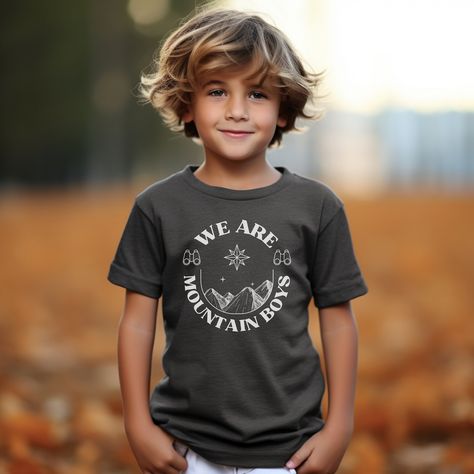 We are Mountain Boys Crewneck Shirt for kids youth nature inspired shirt for gift for boys outdoor shirt hunting camping hiking lover gift Camp Clothes, Camping Theme Birthday, Nature Shirts, Gift For Boys, Camping Theme, Outdoor Shirt, Camping Outfits, Nature Kids, Jan 17