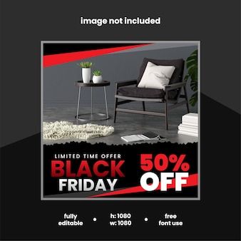 Flat design black friday instagram post ... | Premium Vector %23Freepik %23vector %23sale %23black-friday %23promotion %23discount Furniture Black Friday, Black Friday Furniture, Psd Icon, Post Design, Friday Sale, Eps Vector, Massage Therapy, Flat Design, Vector Photo