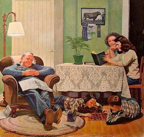 John Philip Falter (1910-1982, American) Saturday Evening Post Covers, Vintage Housewife, Saturday Evening Post, Vintage Blog, Evening Post, Family Illustration, Norman Rockwell, Dessin Adorable, Vintage Life