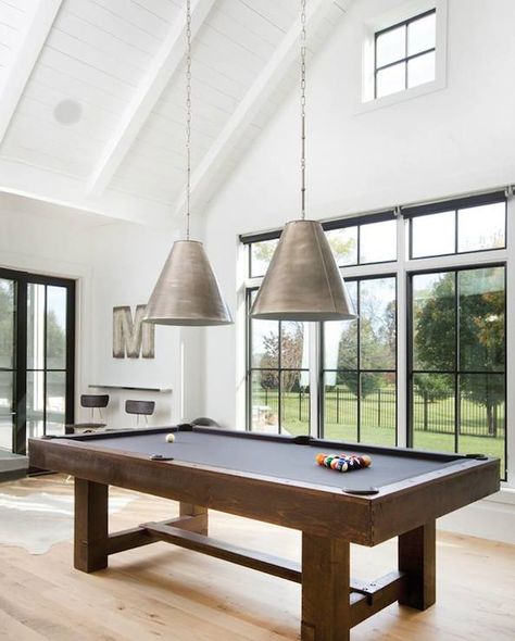 Best Pool Tables, Modern Game Room, Granny Pods, Board Game Room, Game Room Lighting, Pool Table Room, Backyard Cottage, Cottage Floor Plans, Bedroom Games