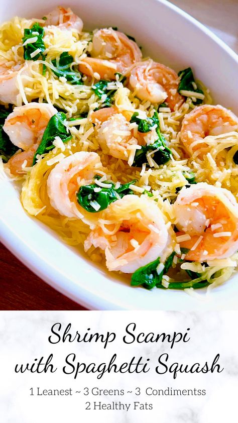 Lean And Green Shrimp Scampi, Lean Green Spaghetti Squash, Lean And Green Meals Optavia Fish, Optavia Shrimp Scampi, Optavia Spaghetti Squash Recipes, Lean And Green Meals Optavia 5&1 Shrimp, Optavia Lean And Green Recipes 5&1 Shrimp, Optavia Shrimp Recipes, Optavia Shrimp