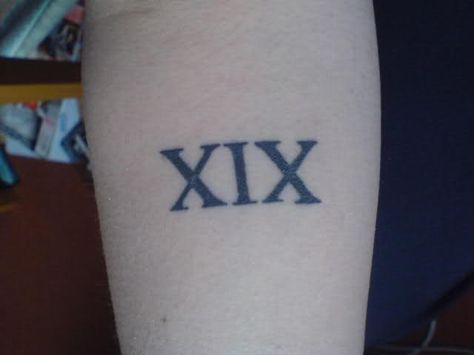 Love this tattoo. (19) Number 19 Tattoo, 2014 Roman Numeral Tattoo, 2016 Roman Numeral Tattoo, 2015 Roman Numerals Tattoo, Thirteen Roman Numeral Tattoo, 2021 Roman Numeral Tattoo, Stephen King Tattoos, Dark Tower Tattoo, Christmas Tattoo