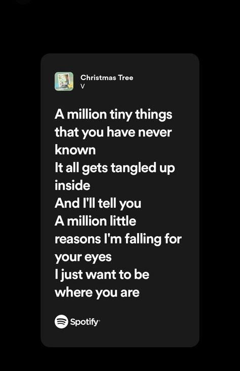 #lyrics Christmas Tree By V, V Of Bts, Im Falling For You, Beloved Summer, One Liner Quotes, Bts Songs, Taehyung Wallpaper, Im Falling, Know It All