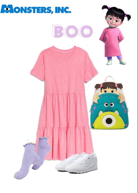 Boo Monsters Inc Disneybound, Disney Bound Monsters Inc, Sulley Disneybound, Monsters Inc Inspired Outfits, Disneybound Plus Size, Monsters Inc Disneybound, Plus Size Disney Outfits, Boo From Monsters Inc, Disneybound Ideas