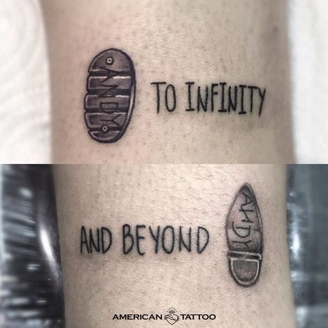 Toy Story Best Friend Tattoos, Toy Story Tattoo Ideas Best Friends, Matching Toy Story Tattoos, Bro And Sis Tattoo, Bros Tattoo Ideas, Buzz And Woody Tattoo, Buzz Lightyear Tattoo, Woody Tattoo, Matching Disney Tattoos