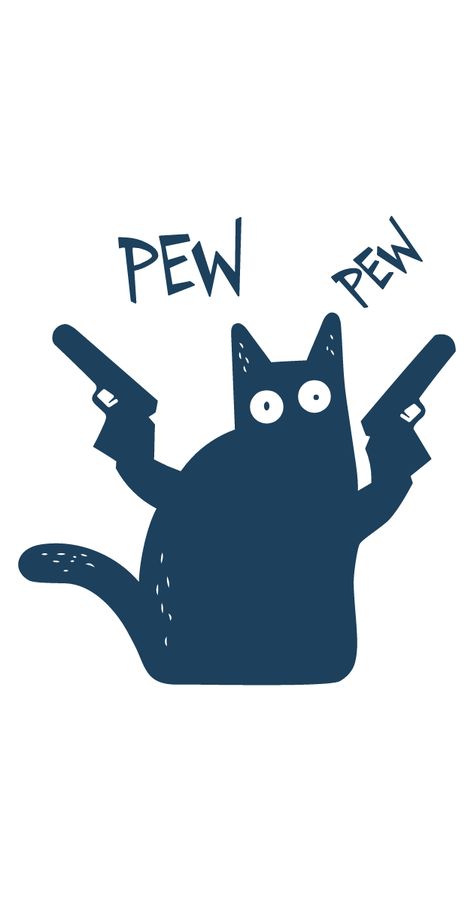 Cat Pew Pew meme is an onomatopoeia associated with the sound of guns being fired. Now in a Cat Pew Pew Meme Sticker.. Pew Pew Wallpaper, Pew Pew Meme, Funny Cats Drawing, Funny Cat Illustration, Pew Pew Pew, Optical Illusion Tattoos, Illusion Tattoos, Black Cat Tattoos, Pew Pew