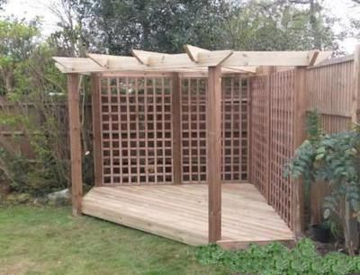 Building Corner, Corner Pergola, Garage Pergola, White Pergola, Small Pergola, Pergola Swing, Backyard Pergola, Deck With Pergola, Covered Pergola