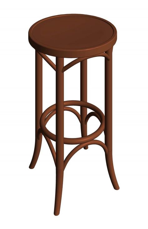 RevitCity.com | Object | Bentwood Backless Thonet Bar Stool Revit Families, English Pub, Thonet Chair, Revit Architecture, Ad Home, Bent Wood, Wood Bar Stools, Wood Bar, Antique Design