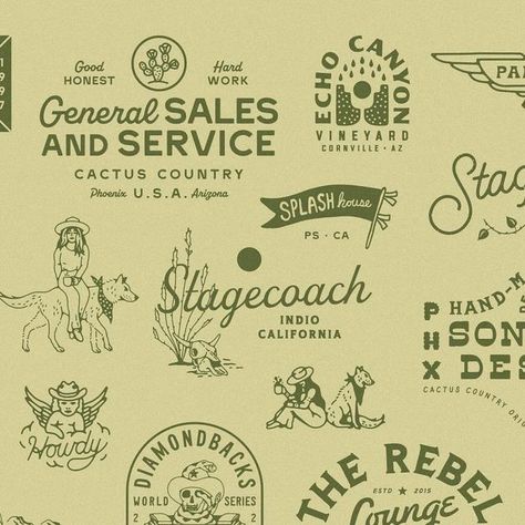 Merchandise, Illustration, Branding, Design, Western, Handdrawn Illustration, Cactus Country   thisiscactuscountry.com Country Branding Design, Western Logos Vintage, Western Signage, Country Logo Design, Country Branding, Western Branding, Western Core, Western Illustration, Cactus Country