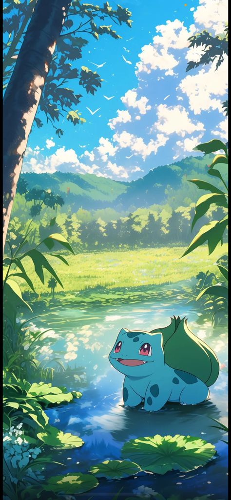 Pokemon Scenery, Rowlett Pokemon, Pokemon Venusaur, Cute Pokemon Art, Pokémon Wallpaper, Pokemon Bulbasaur, Pokemon Dragon, Pokemon Backgrounds, Wild Pokemon