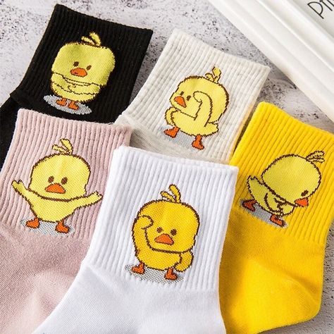 Three Canvas Painting, Emo Gifts, Duck Stuffed Animal, Ducky Duck, Sock Store, Classy Halloween Costumes, Cute Ducklings, Tennis Socks, Sock Outfits