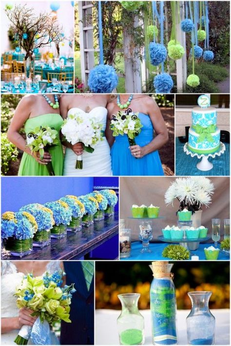 {BLOG} "Which Blue is Right for You?" Baby blue and spring green wedding color theme Blue And Green Wedding Theme, Spring Green Wedding, Blue And Green Wedding, Green Wedding Theme, Blue Green Wedding, Wedding Themes Spring, Green Wedding Colors, June Wedding, Wedding Theme Colors