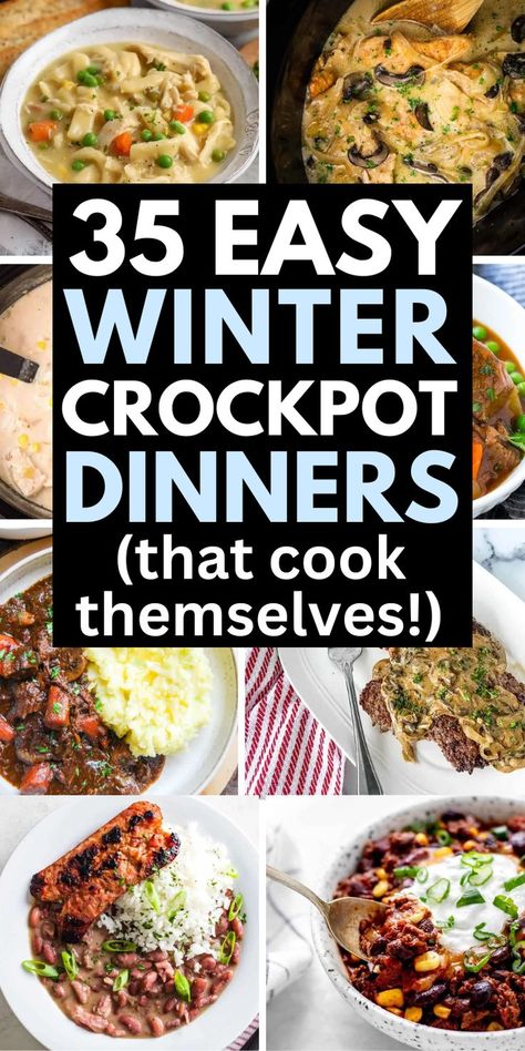 freezer crockpot meals healthy Cold Weather Crock Pot Recipes, Cool Weather Crockpot Meals, Cold Weather Crock Pot Meals, Slow Cooker Cold Weather Recipes, Winter Crockpot Chicken Recipes, Crock Pot Recipes For Winter, Crock Pot Recipes For Cold Weather, Crockpot Food Prep, Rainy Day Slow Cooker Recipes