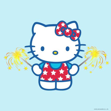 Hello Kitty on Twitter: "✨Have a safe and sweet #4thofJuly!✨… " July Hello, 4th Of July Wallpaper, Fireworks Wallpaper, Beach Icon, New Year Fireworks, Hello Kitty Backgrounds, Happy Fourth Of July, Twin Stars, Hello Hello