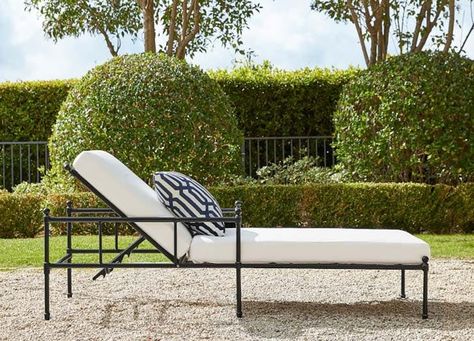 Stylish Outdoor Furniture Pieces - PureWow Sail Cloth, Stylish Outdoor Furniture, William Sonoma, Williams Sonoma Home, Outdoor Chaise, Teak Outdoor, Outdoor Lounge Furniture, Humble Abode, Lounge Furniture