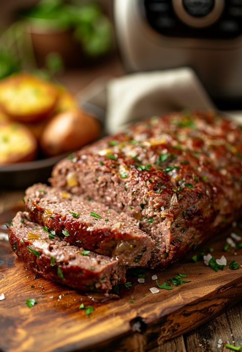 Learn How to Cook Air Fryer Meatloaf Recipe For Free | Recipes You'll Love, Made Easy! Air Fryer Meatloaf Recipe, Air Fryer Meatloaf Recipes Easy, Air Fryer Meat Recipes, Air Fryer Meatloaf, Airfryer Meatloaf, Meatloaf In Air Fryer, Meatloaf Air Fryer Recipes, Meatloaf In Air Fryer Oven, Air Fryer Mini Meatloaf Recipe