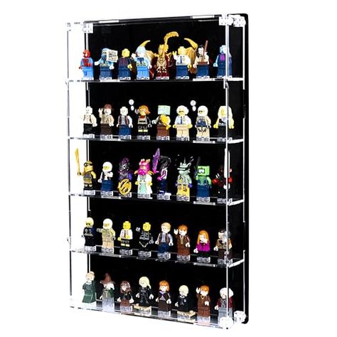 Lego Disney Castle Display, Star Wars Minifigures Display, Lego Star Wars Minifigures Display, Lego Minifigure Shelf, Mini Figure Display, Lego Minifigure Display Frame, Wall Mounted Display Case, Wall Display Cabinet, Lego Minifigs